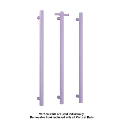 Thermorail Straight/Round 12Volt Vertical Bar 900X142X100MM 26Watts With Optional Hook - Lilac Satin