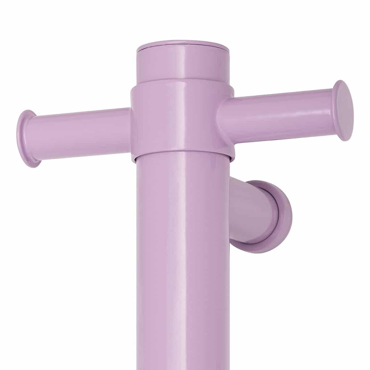 Thermorail Straight/Round 12Volt Vertical Bar 900X142X100MM 26Watts With Optional Hook - Lilac Satin