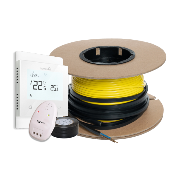 Thermowire 176lm Underfloor Heating System Kits Including Thermostat