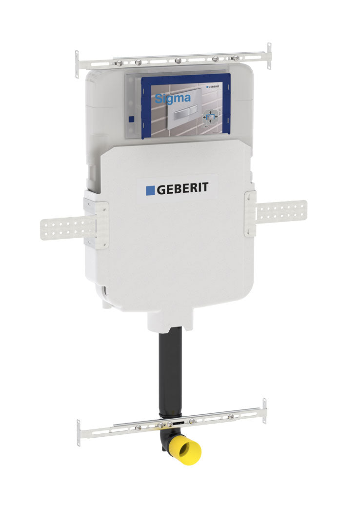 Package - Narva Rimless Floor Mounted Pan & Seat + Geberit In-wall Cistern + Flush Plate