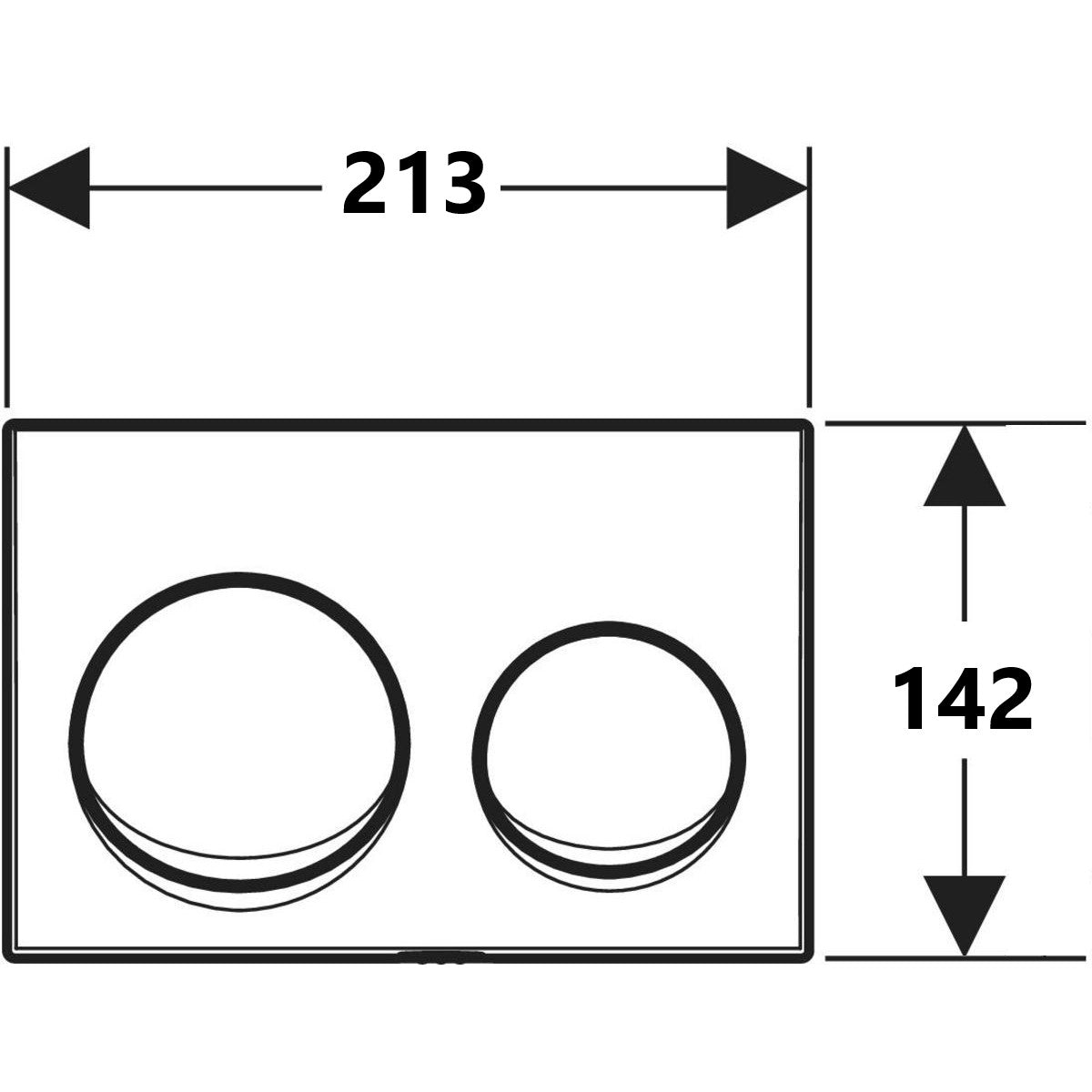 Geberit Alpha25 Round Flush Plate – Matt Chrome Finish