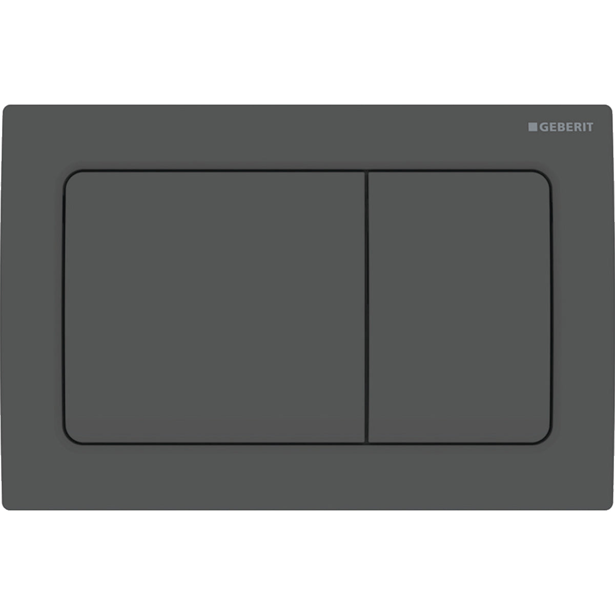 Geberit Alpha01 Square Dual Flush Plate – Matt Black
