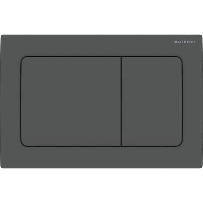 Geberit Alpha01 Square Dual Flush Plate – Matt Black