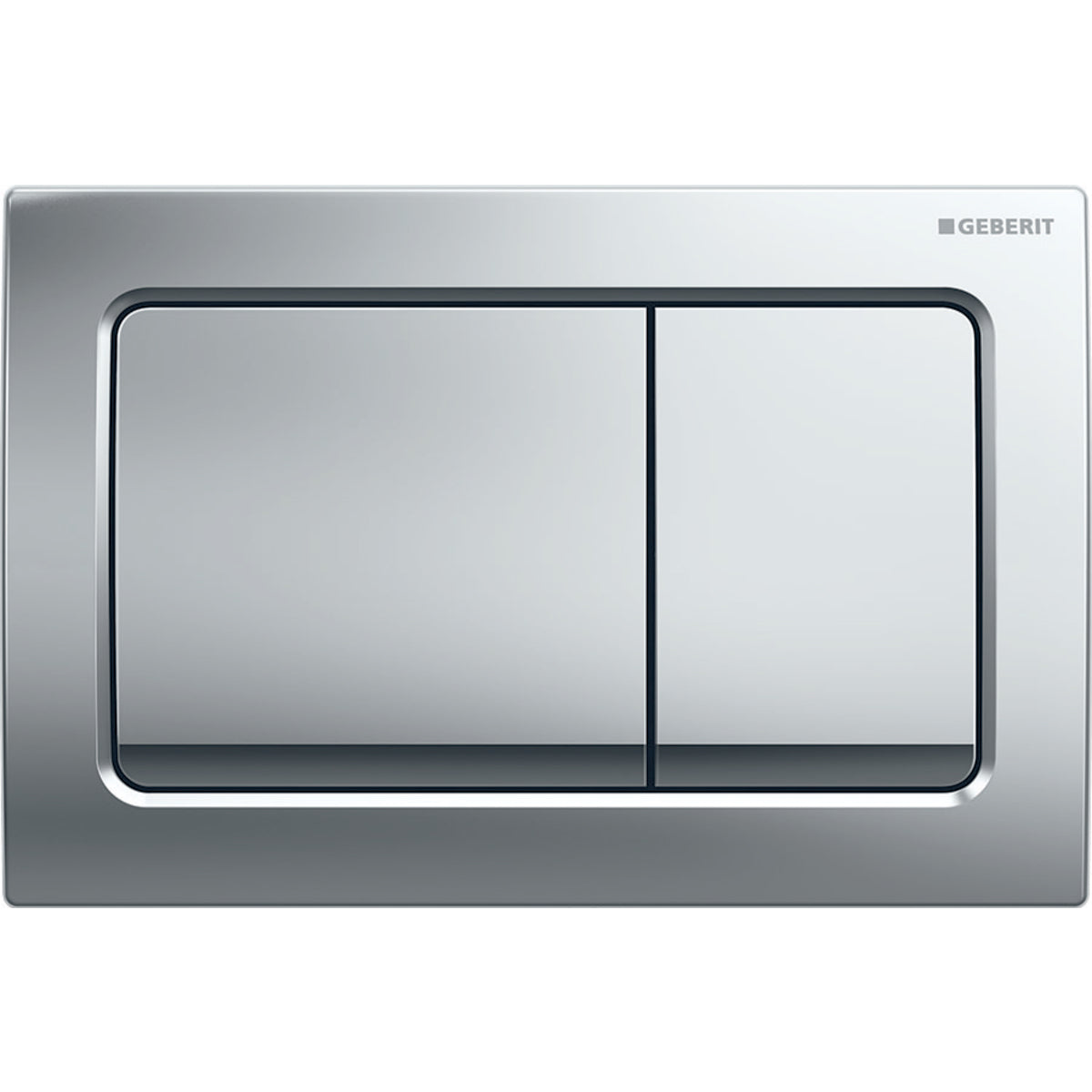 Geberit Alpha01 Square Dual Flush Plate – Bright Chrome