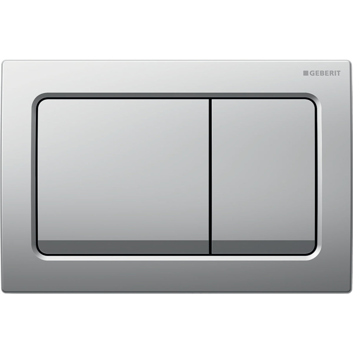 Geberit Alpha01 Square Dual Flush Plate – Matt Chrome