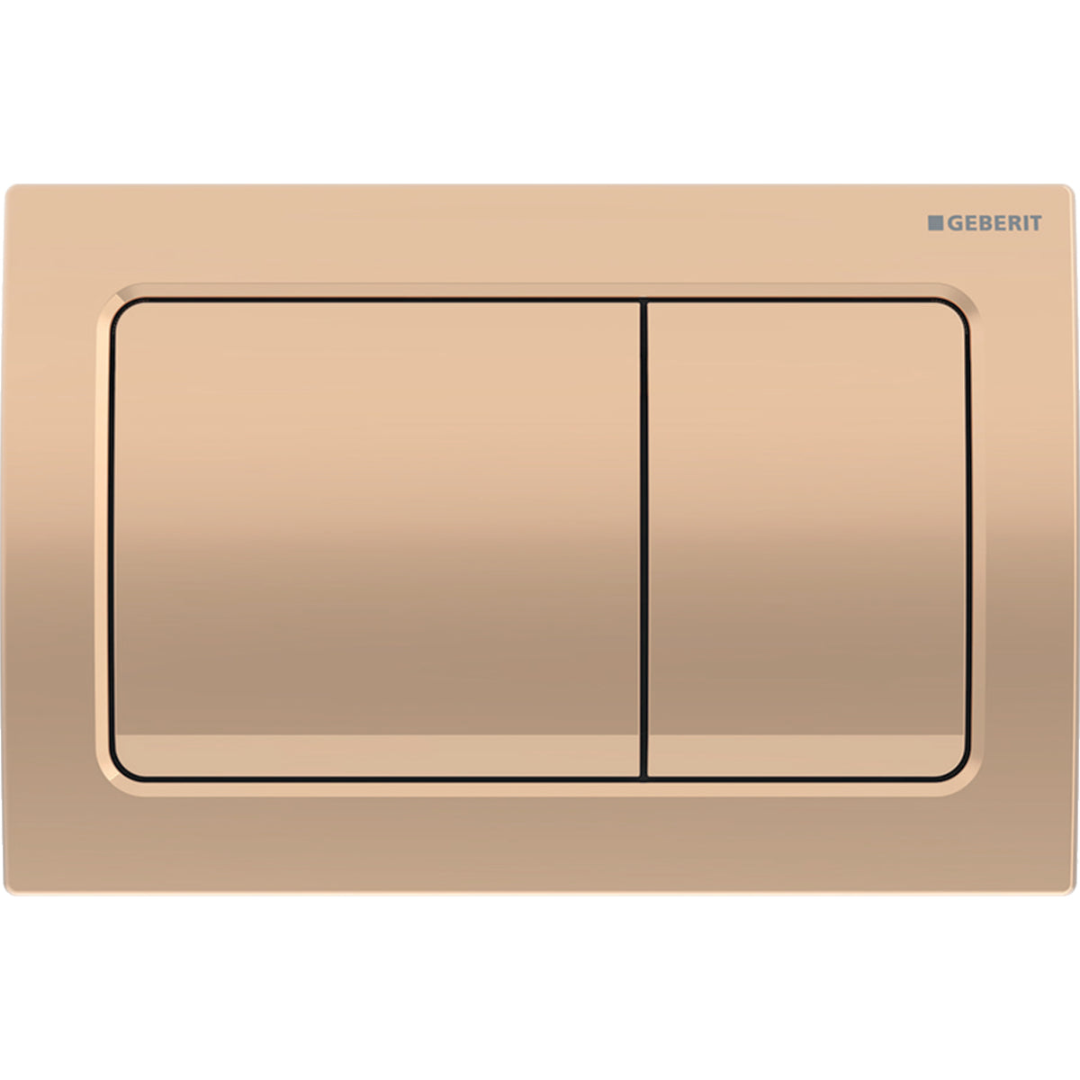 Geberit Alpha01 Square Dual Flush Plate – Red Gold