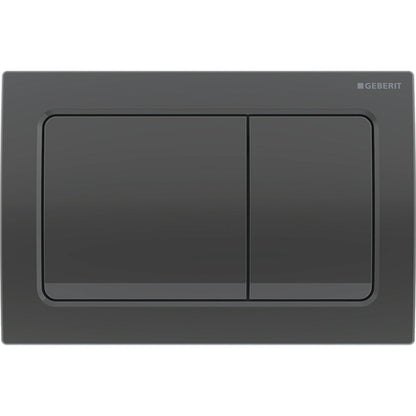 Geberit Alpha01 Square Dual Flush Plate – Black Chrome
