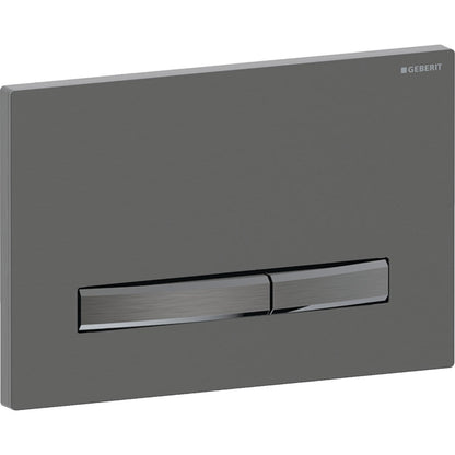 Geberit Sigma50 Mechanical Dual Flush - Brushed Black Chrome Finish, Brushed Black Chrome Trim
