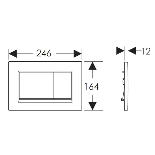 Geberit Sigma30 Flush Plate - Matt White Finish, Chrome Trim
