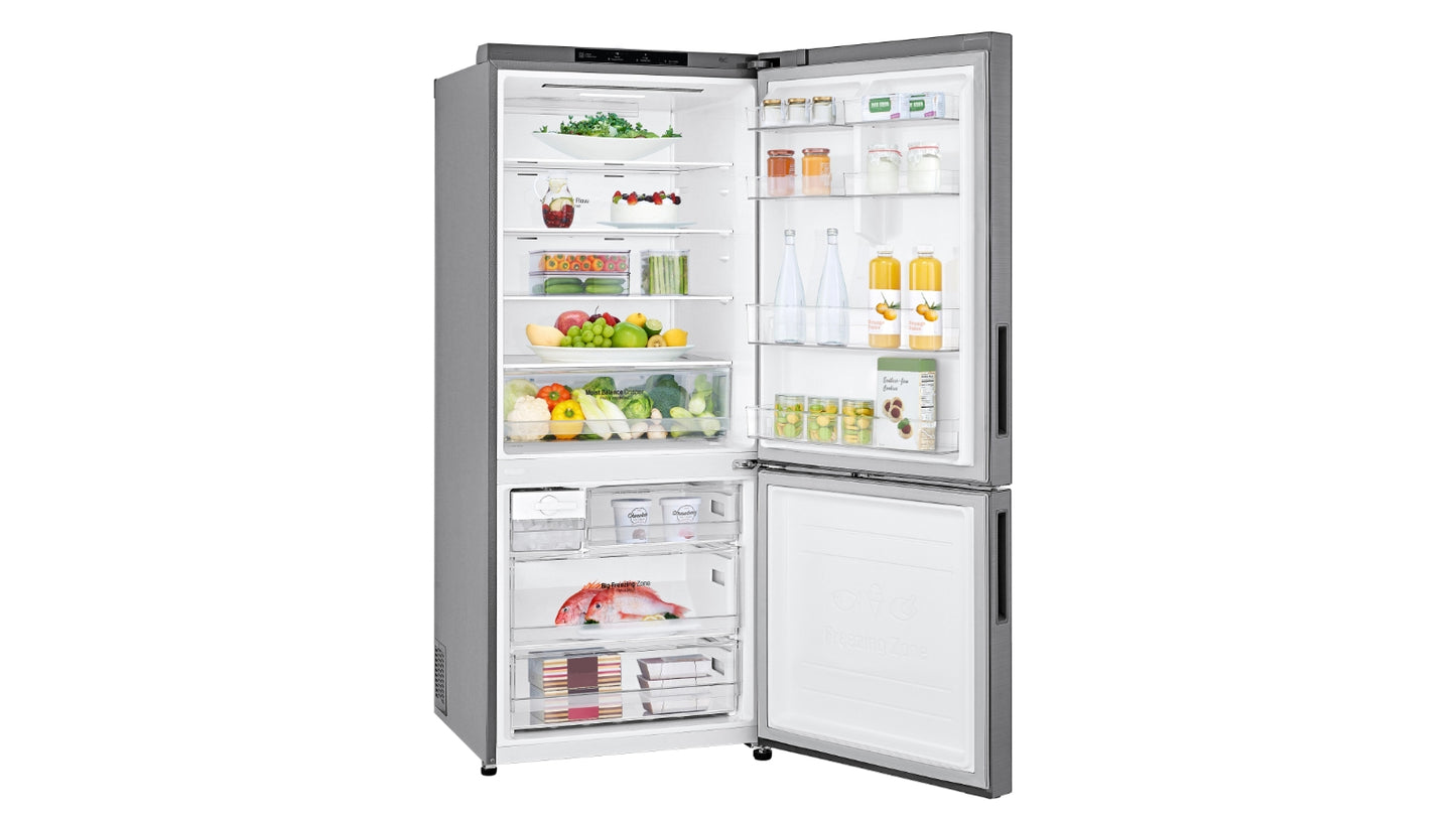 LG 420L Bottom Mount Fridge with Door Cooling - Dark Graphite - Reno Spares