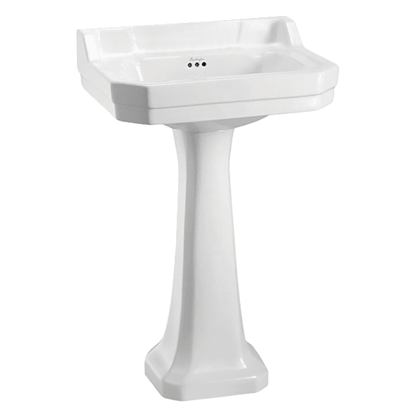 Edwardian 56cm Basin & Pedestal 1TH