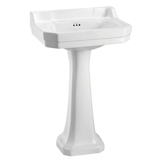 Edwardian 56cm Basin & Pedestal 1TH