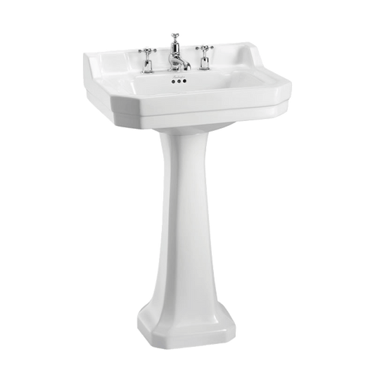 Edwardian 56cm Basin & Pedestal 3TH