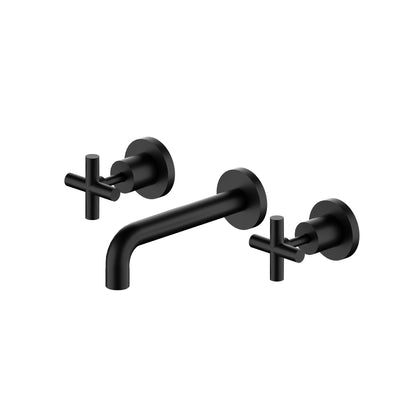 Nero X Plus  Wall Basin Set, 180mm Spout