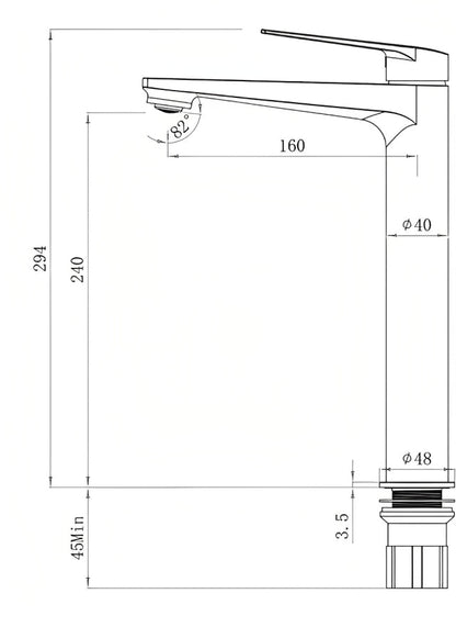 INSPIRE ZEVIO TALL BASIN MIXER