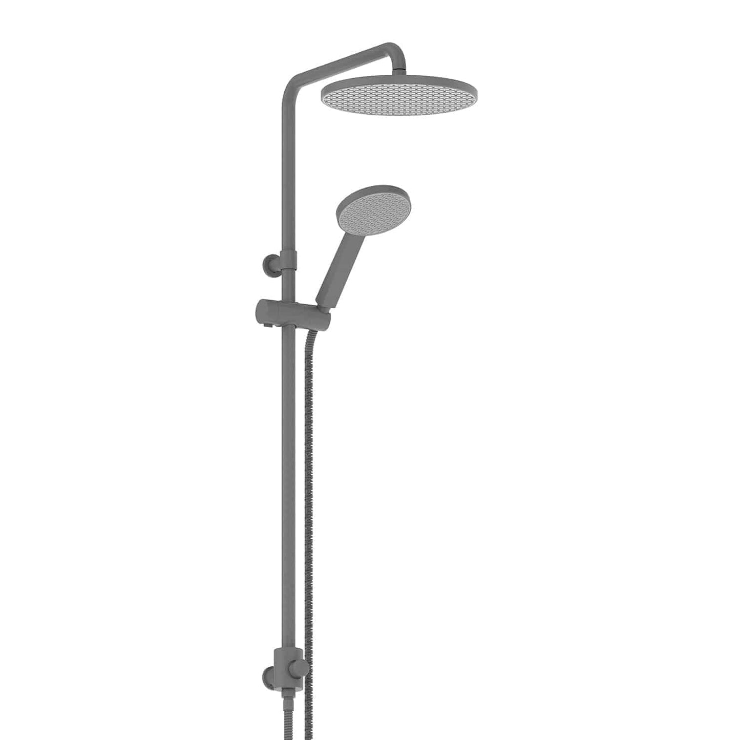 Glide RainBoost Twin Rail Shower - Pvd Gunmetal