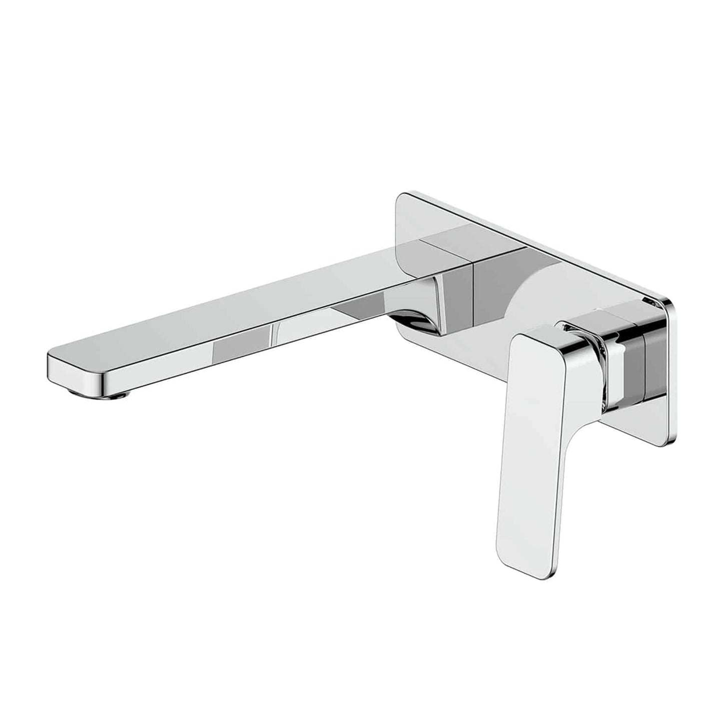 Swept Wall Basin Mixer Set with Backplate (Multiple Finish Options)