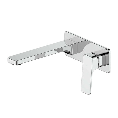 Swept Wall Basin Mixer Set with Backplate (Multiple Finish Options)