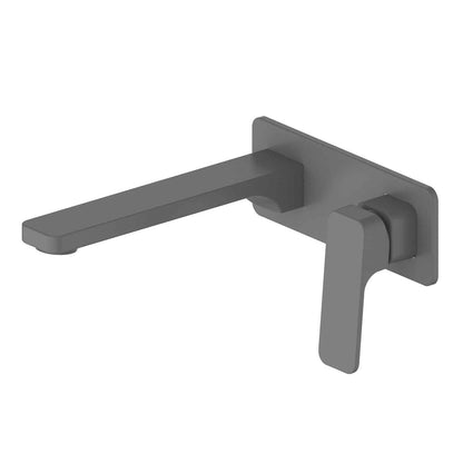Swept Wall Basin Mixer Set with Backplate (Multiple Finish Options)