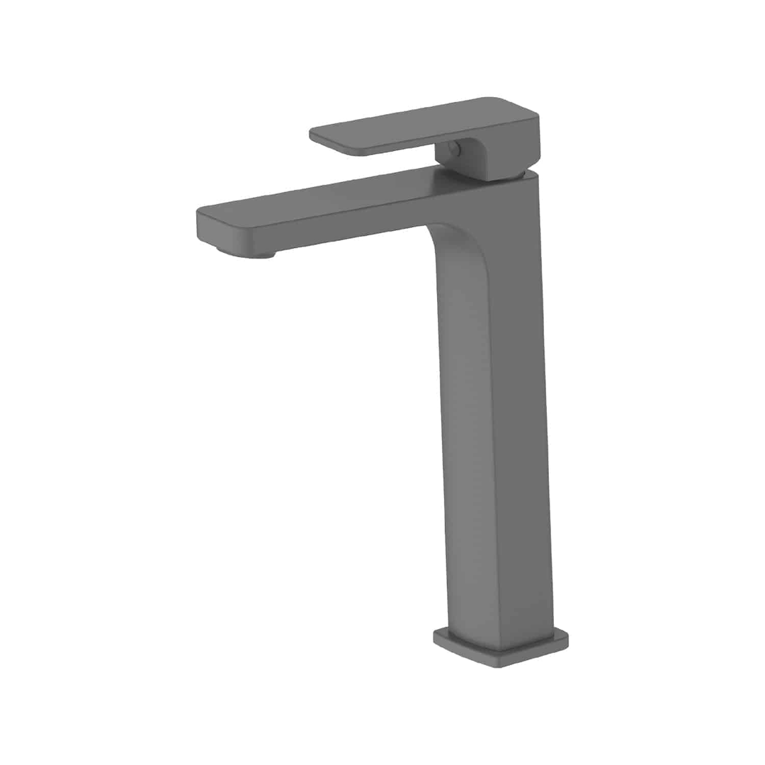Greens Swept Tower Basin Mixer Pvd Gun Metal