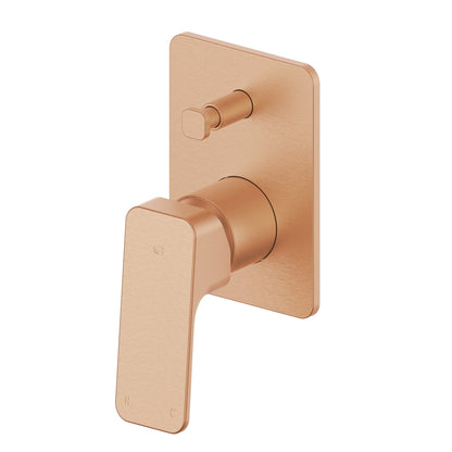 Swept Wall Mixer with Diverter (Multiple Finish Options)