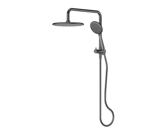 Rocco Short Twin Rail Shower - Pvd Gunmetal