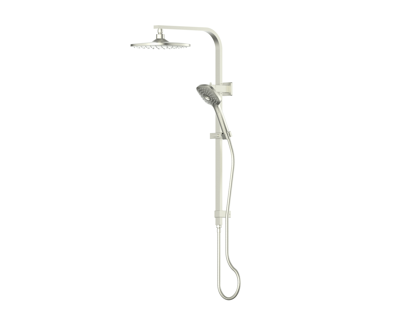 Corban Twin Rail Shower - Pvd Brushed Nickel