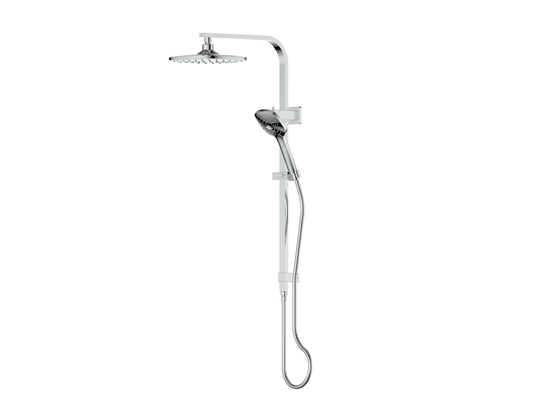 Corban Twin Rail Shower - Chrome