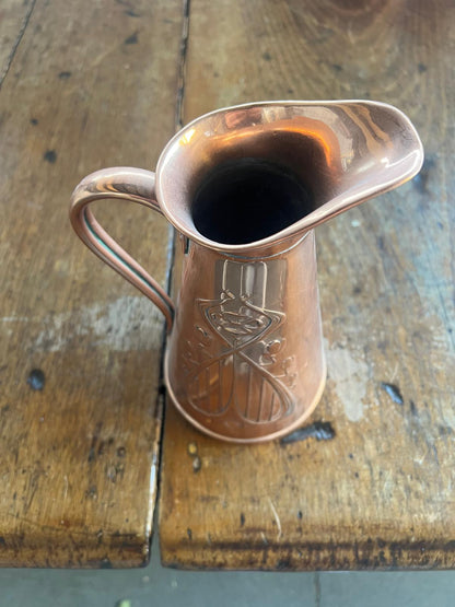 Art Nouveau Copper Jug by J.S&S England