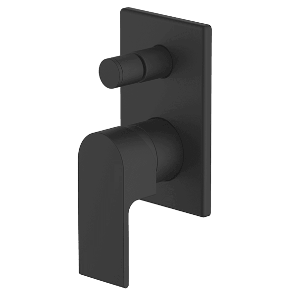Park Avenue Complete Shower/Bath Diverter Mixer For 70mm Wall Cavity - Black