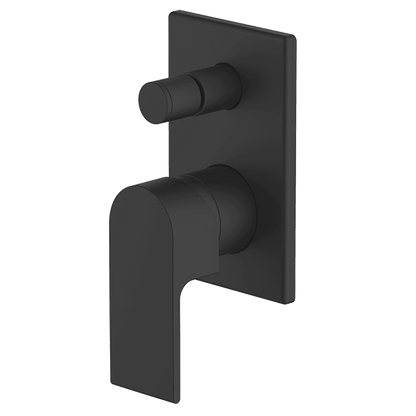 Park Avenue Complete Shower/Bath Diverter Mixer For 70mm Wall Cavity - Black