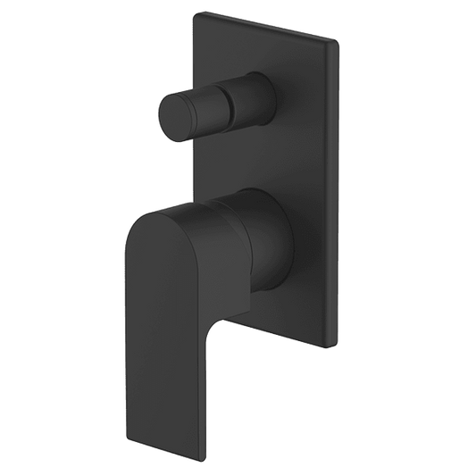 Park Avenue Complete Shower/Bath Diverter Mixer For 70mm Wall Cavity - Black
