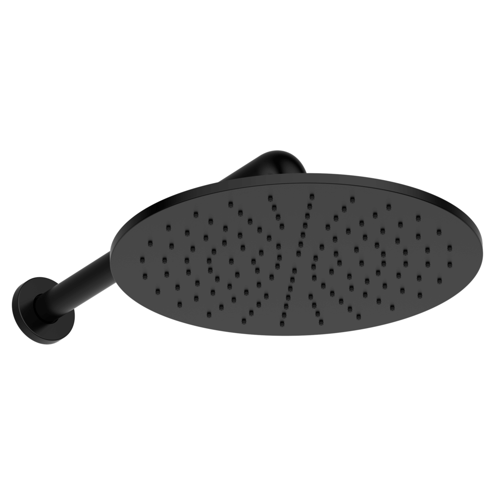 Brass Round Horizontal Shower 300mm - Black