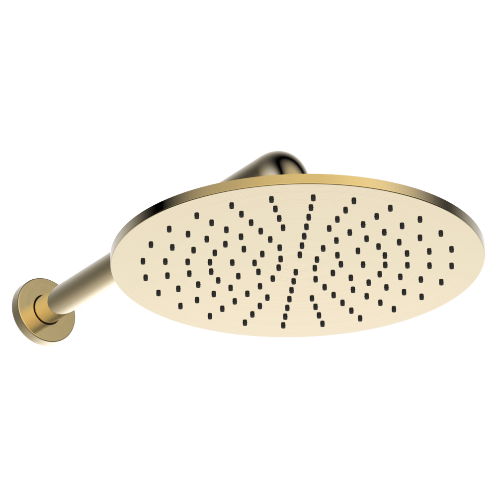 Brass Round Horizontal Shower 300mm - Brushed Brass