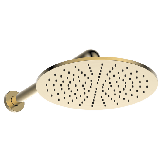 Brass Round Horizontal Shower 300mm - Brushed Brass