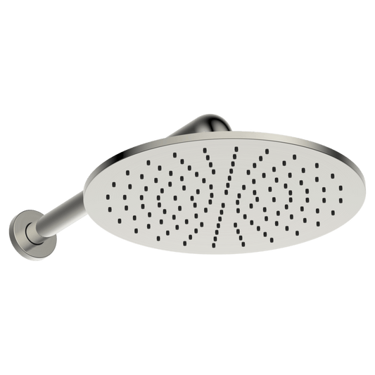 Brass Round Horizontal Shower 300mm - Brushed Nickel