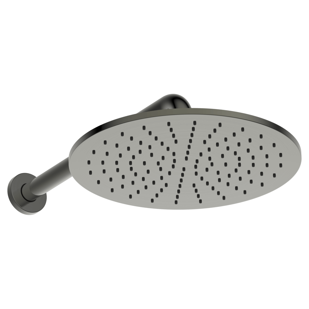 Brass Round Horizontal Shower 300mm - Gun Metal