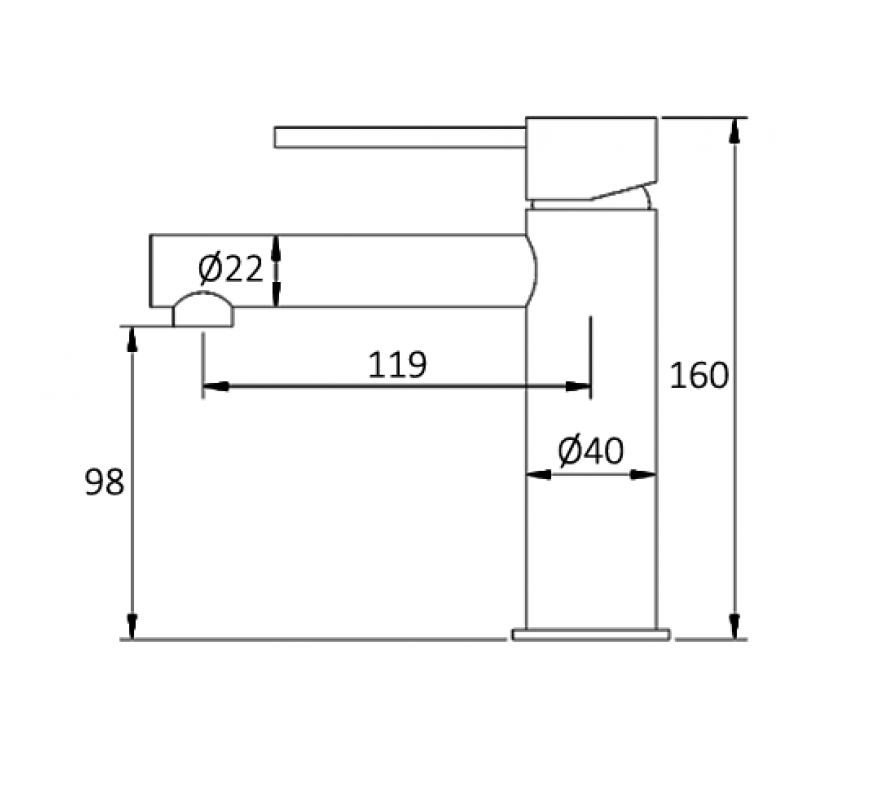 INSPIRE ROUL BASIN MIXER  AND ROSE