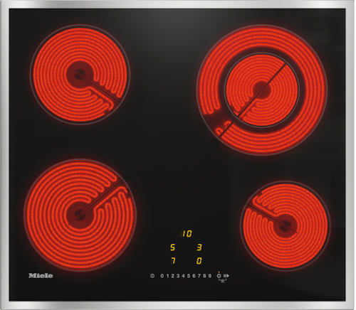 KM 6520 Electric cooktop with onset controls
