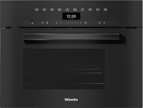 DGM 7440 VitroLine Obsidian Black Steam oven with microwave