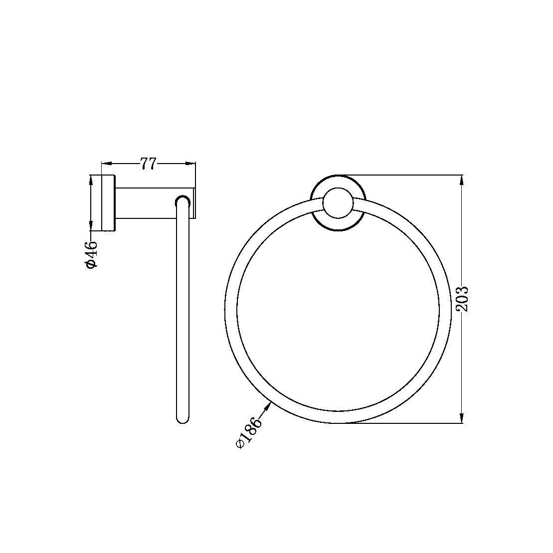 Nero New Dolce Towel Ring