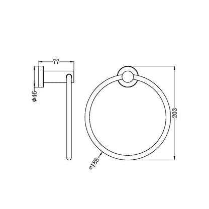 Nero New Dolce Towel Ring