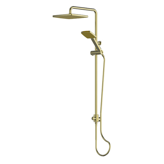 Glide Syntra RainBoost® Twin Rail Shower - Pvd Brushed Brass