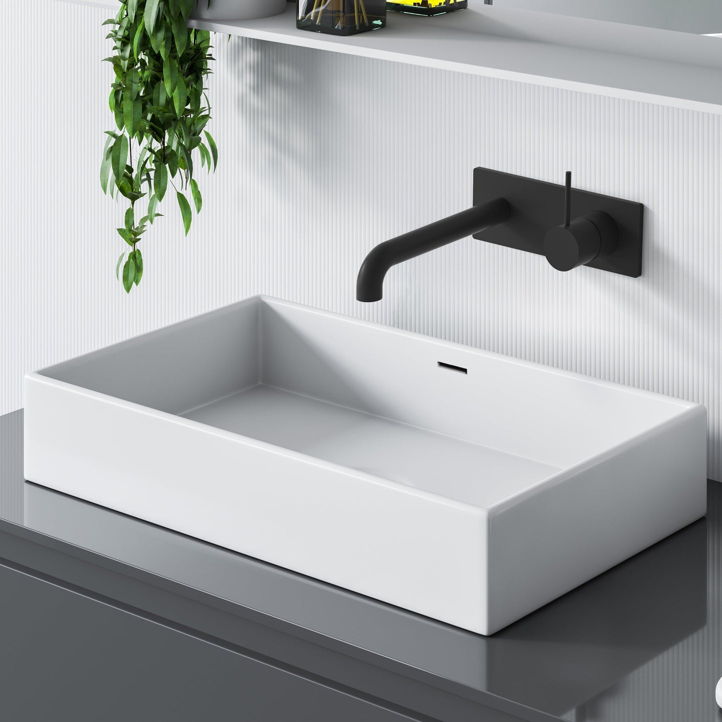 Nero Mecca Wall Basin/Bath Mixer Handle Up 120mm  NR221910B120MB