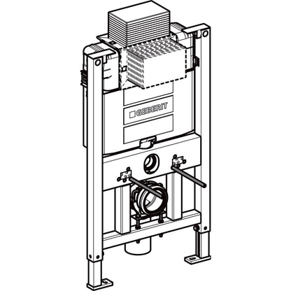 Geberit Duofix Frame with Alpha 12cm In-wall Cistern – 82cm Height