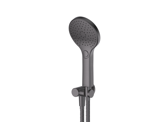 Ashmore Hand Shower w/Wall Outlet Bracket - Pvd Gunmetal