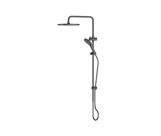 Ashmore Twin Rail Shower - Pvd Gunmetal