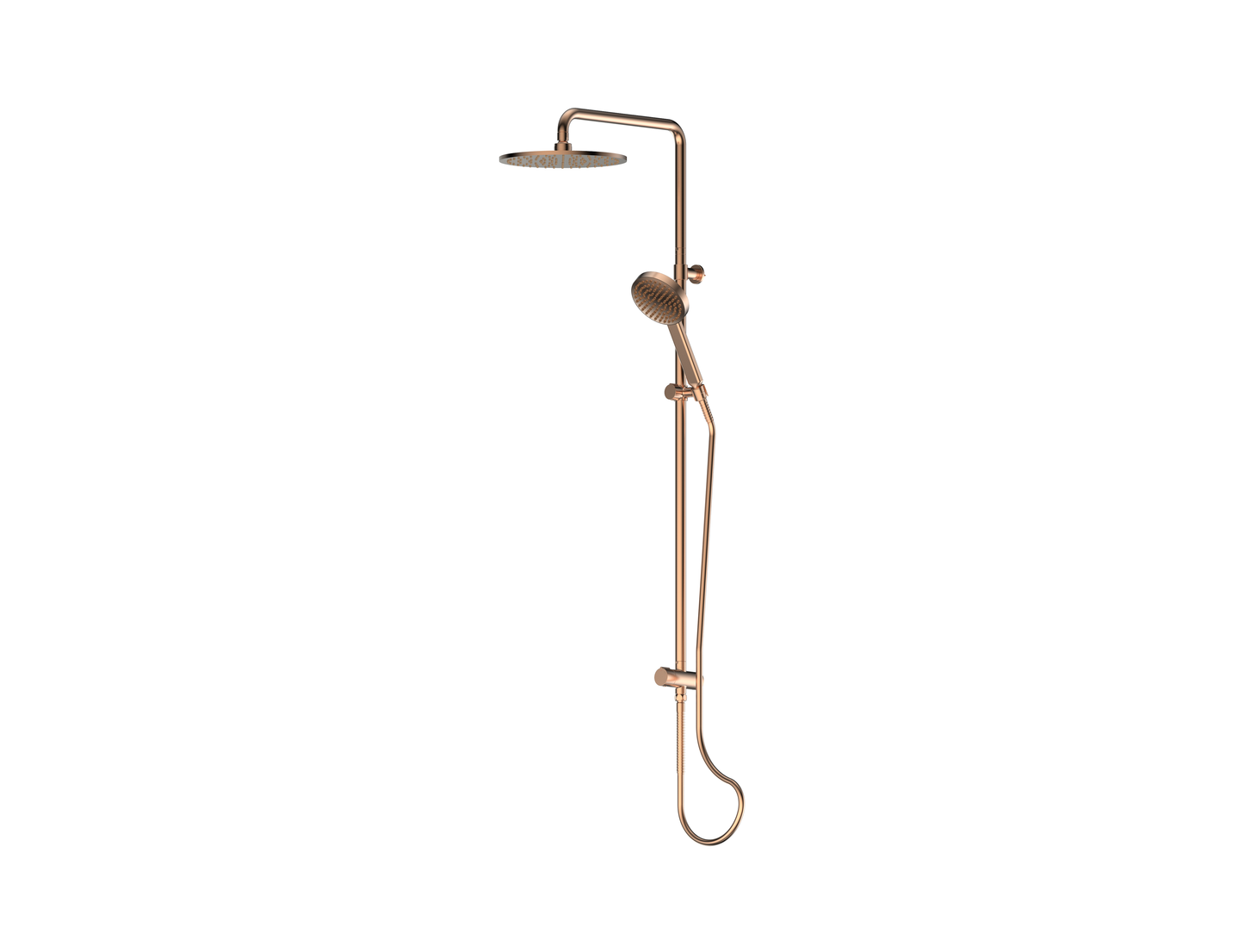 Lavish Brass Twin Rail Shower - Pvd Brushed Copper