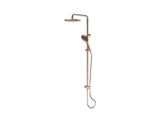 Lavish Brass Twin Rail Shower - Pvd Brushed Copper