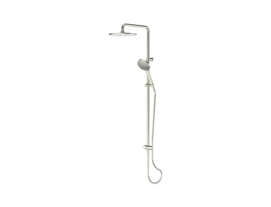 Lavish Brass Twin Rail Shower - Pvd Brushed Nickel